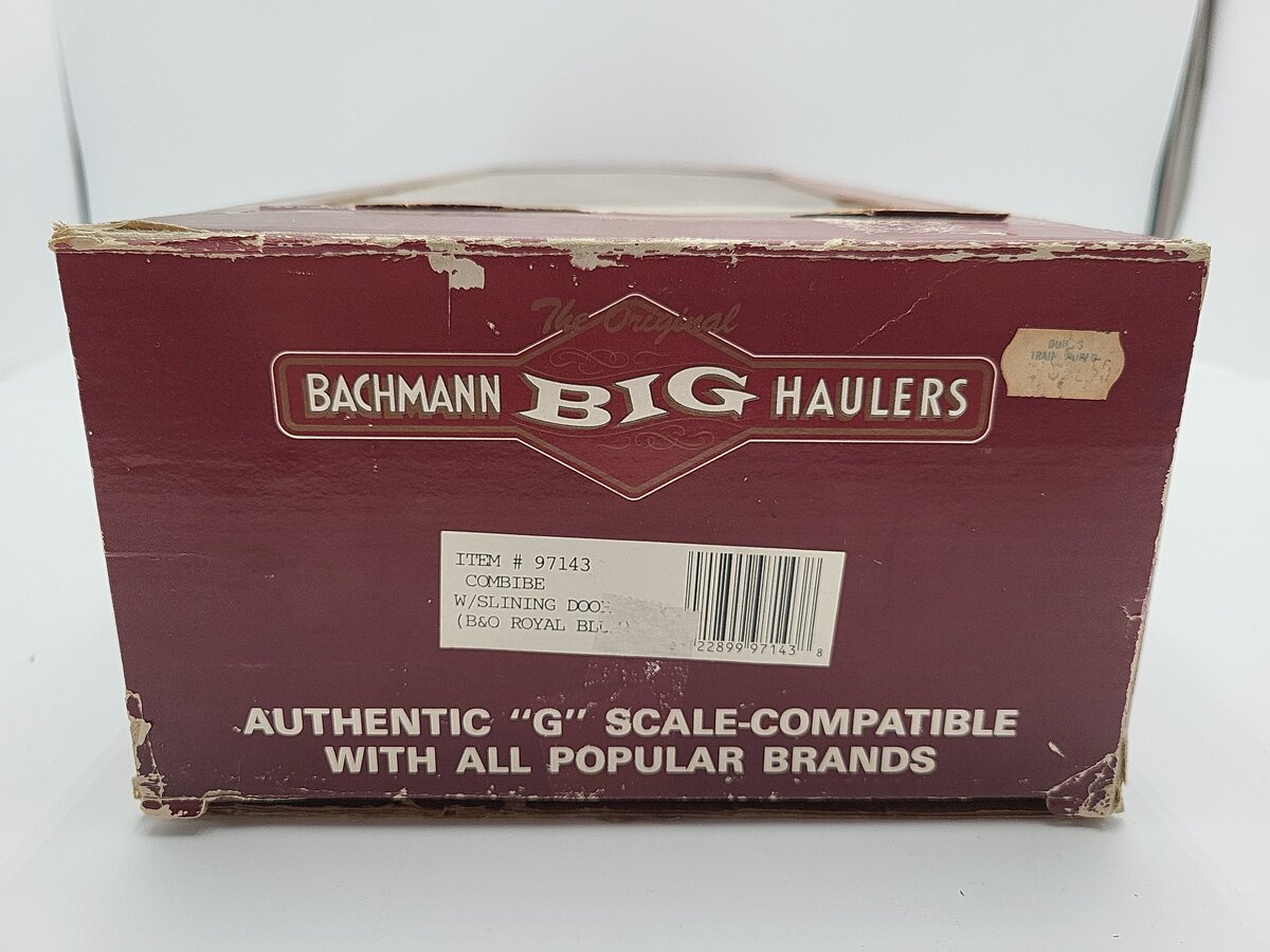 Bachmann 97143 G Scale Baltimore & Ohio Royal Blue Combine Car #1063 EX/Box