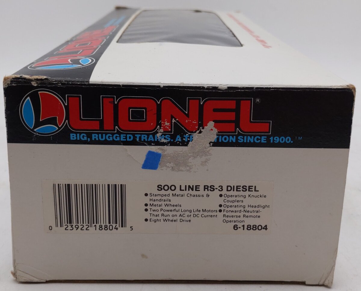 Lionel 6-18804 O Gauge Soo Line RS-3 Diesel Locomotive #8804 LN/Box