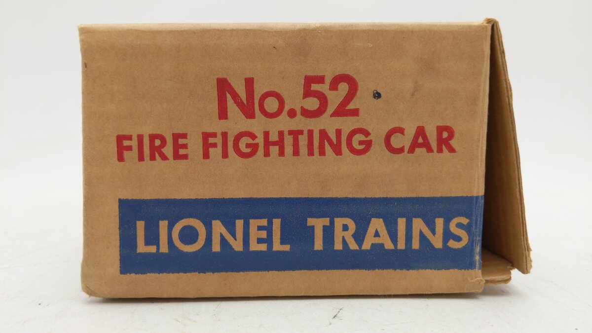 Lionel 52 Vintage O Motorized Fire Car VG/Box
