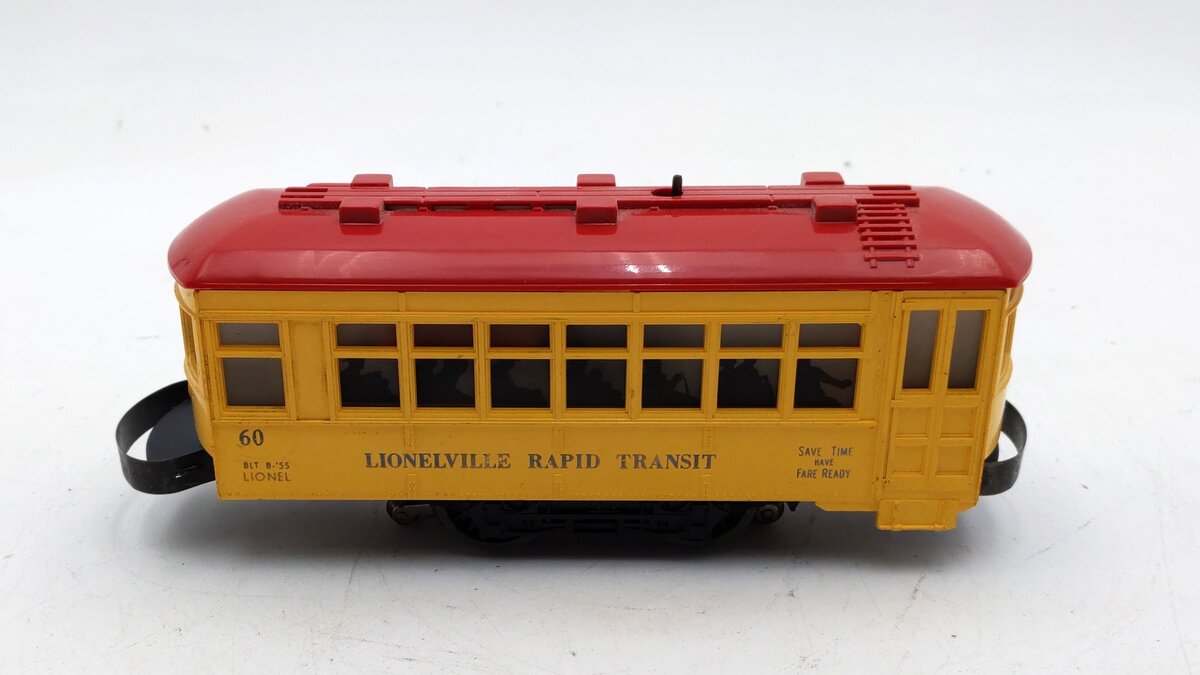 Lionel 60 Vintage O Lionelville Motorized Rapid Transit Trolley VG/Box