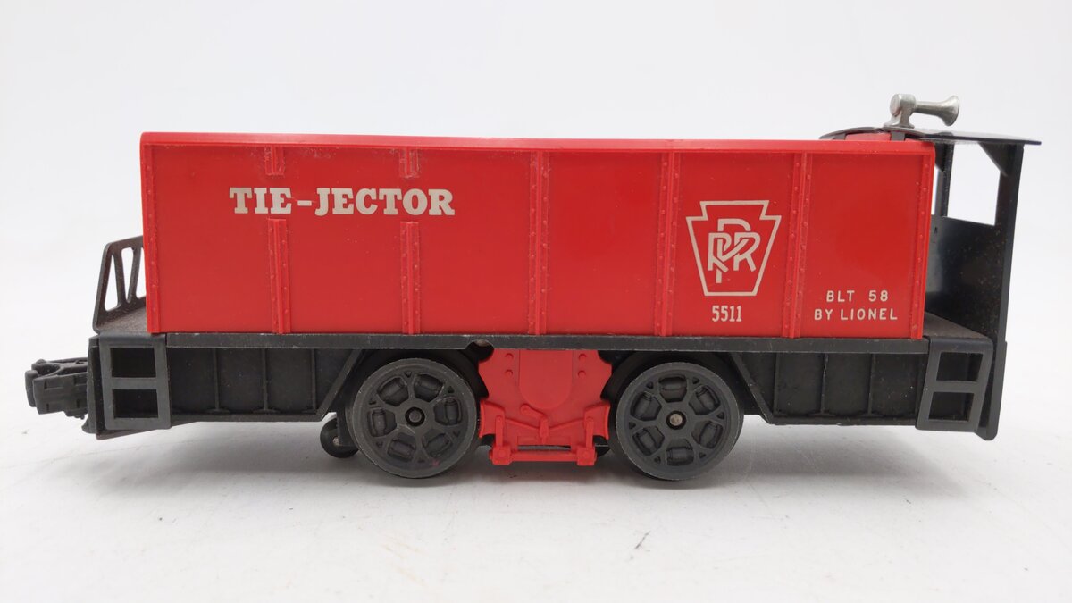 Lionel 55 Vintage O Gauge Postwar Pennsylvania Railroad Operating Tie-Jector Car EX