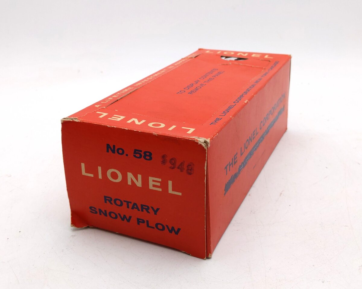 Lionel 58 Vintage O Great Northern Rotary Snow Plow VG/Box