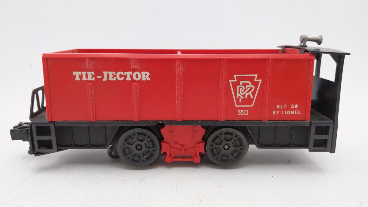 Lionel 55 Vintage O Gauge Postwar Pennsylvania Railroad Operating Tie-Jector Car EX