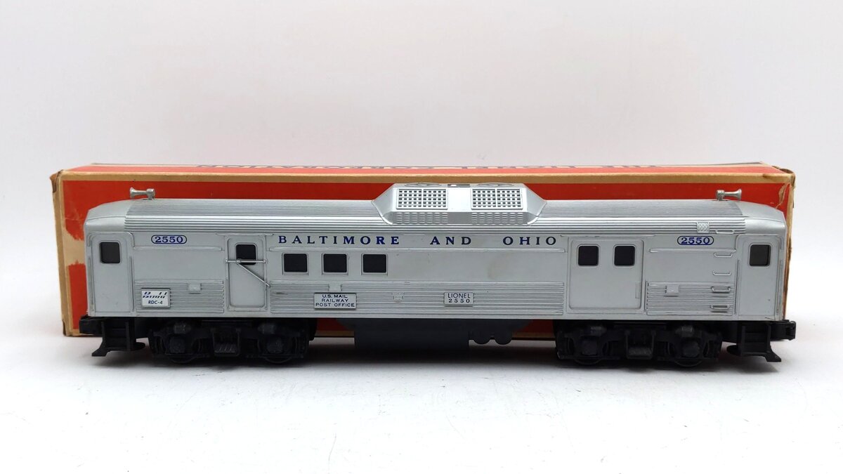 Lionel 2550 Vintage O Baltimore & Ohio RDC Budd Baggage Dummy Unit EX/Box