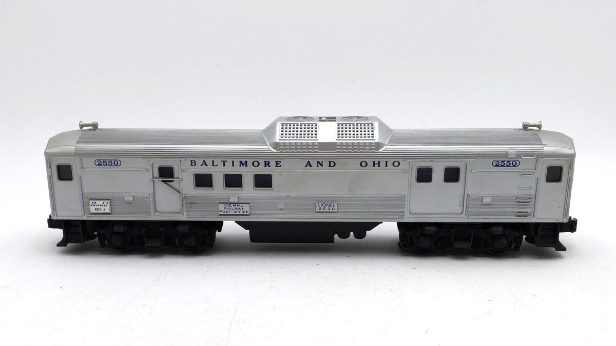 Lionel 2550 Vintage O Baltimore & Ohio RDC Budd Baggage Dummy Unit EX/Box