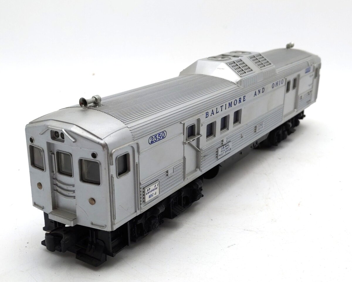 Lionel 2550 Vintage O Baltimore & Ohio RDC Budd Baggage Dummy Unit EX/Box