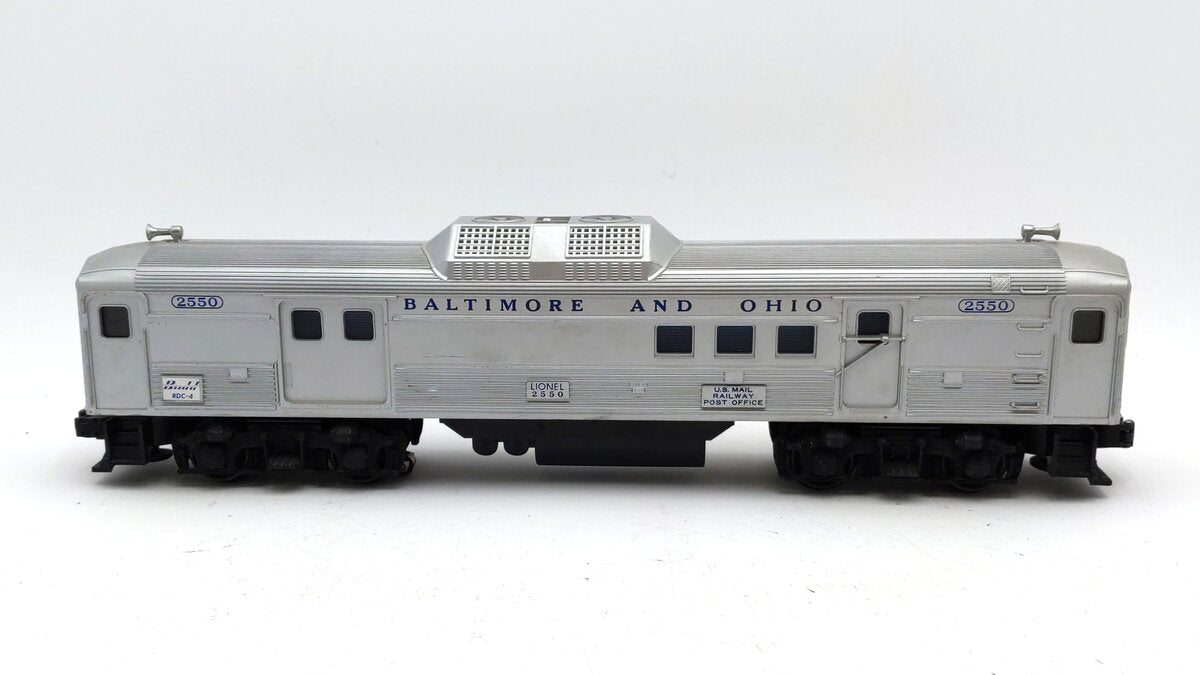 Lionel 2550 Vintage O Baltimore & Ohio RDC Budd Baggage Dummy Unit EX/Box