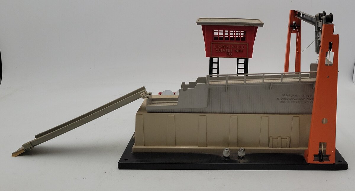 Lionel 345 Vintage O Motorized Culvert Unloader with Car VG