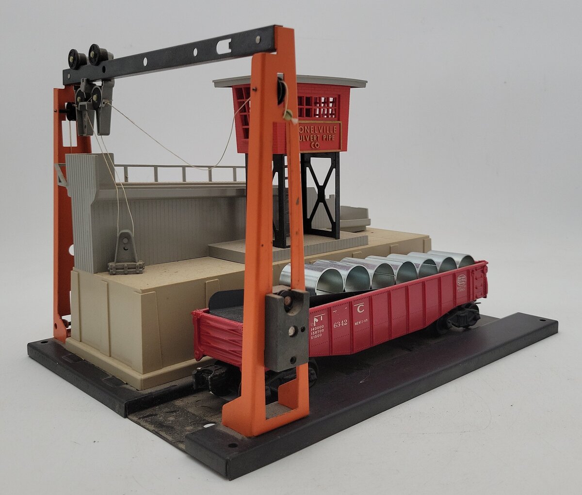 Lionel 345 Vintage O Motorized Culvert Unloader with Car VG