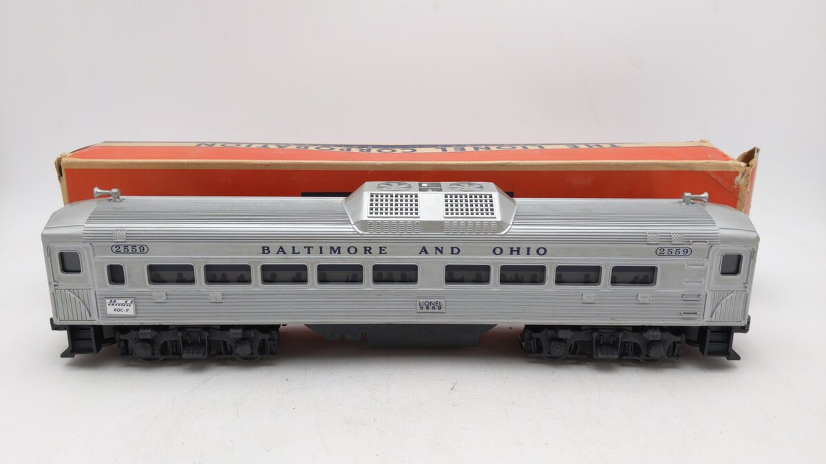 Lionel 2559 Vintage O Baltimore & Ohio RDC Non-Powered Passenger Car EX/Box