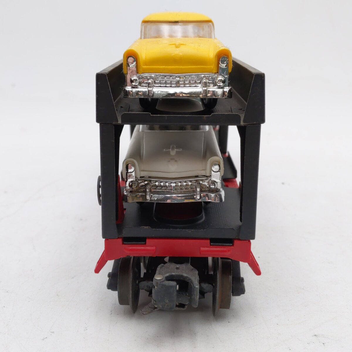 Lionel 6414 Vintage O Evans Autoloader with 4 Cheapie Autos - Rare Version VG/Box