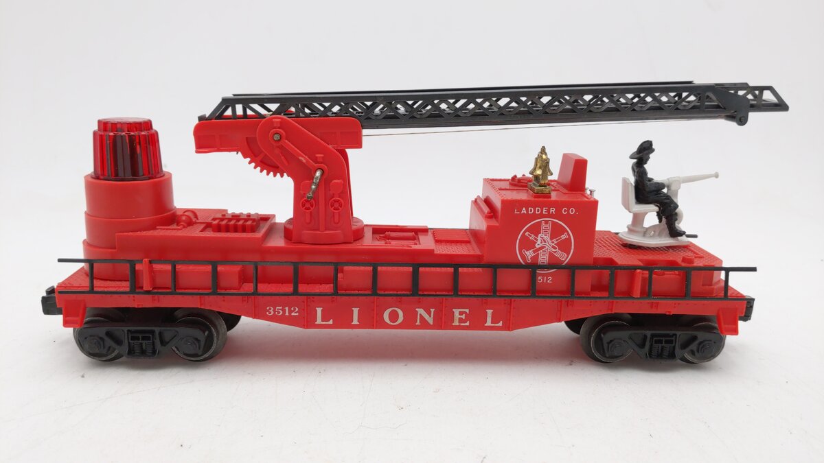 Lionel 3512 Vintage Fire Ladder Car with Ladder LN