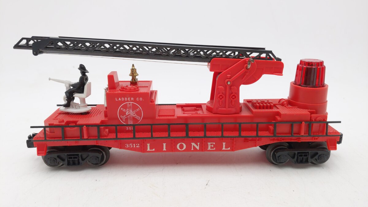 Lionel 3512 Vintage Fire Ladder Car with Ladder LN