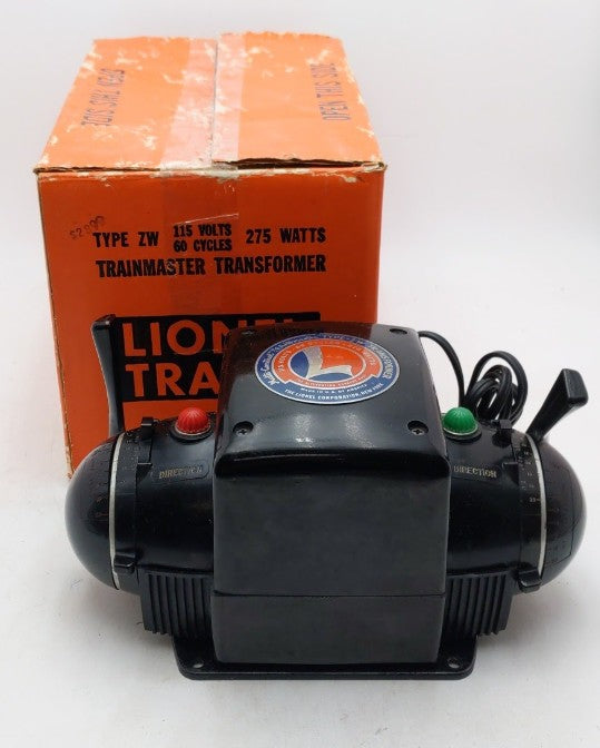 Lionel ZW O Gauge Vintage Trainmaster 275 Watt Transformer with Whistle VG/Box
