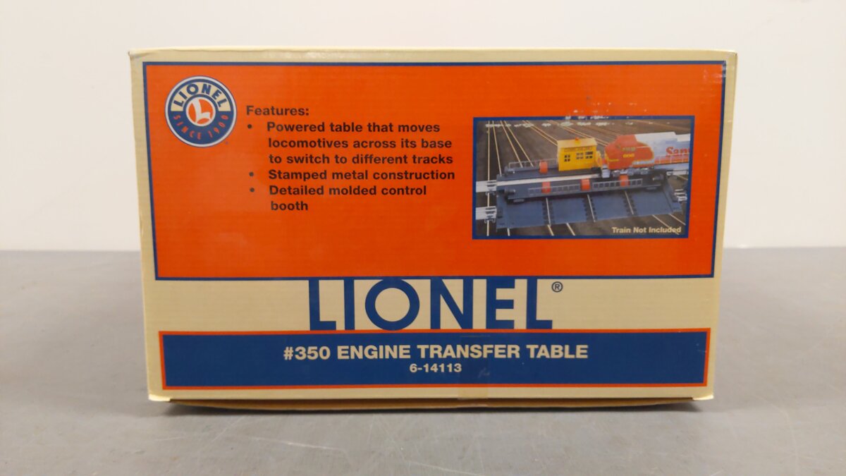 Lionel 6-14113 Engine Transfer Table - Missing Base VG/Box