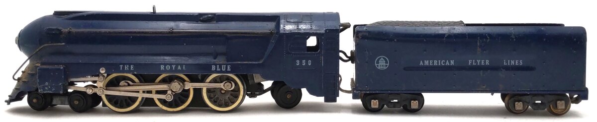 American Flyer 350 Vintage S B&O The Royal Blue 4-6-2 Die-Cast Steam Locomotive VG
