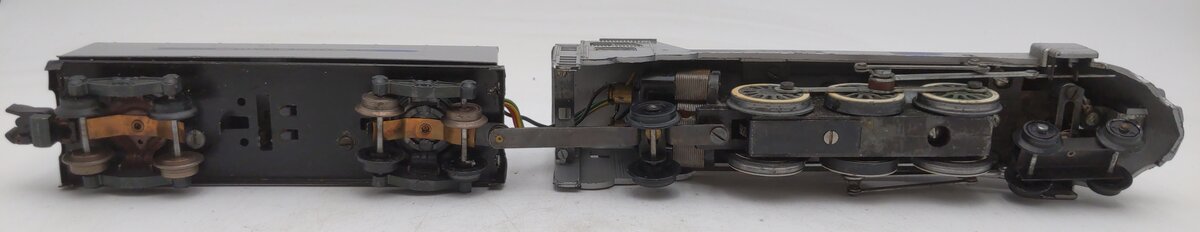 American Flyer 356 Vintage S Silver Bullet 4-6-2 Steam Locomotive & Tender VG