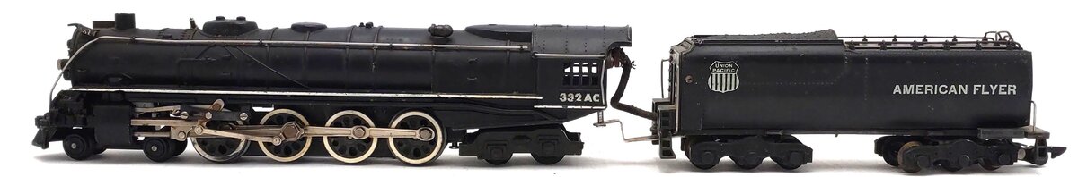 American Flyer 332AC Vintage S Union Pacific 4-8-4 Steam Locomotive and Tender VG