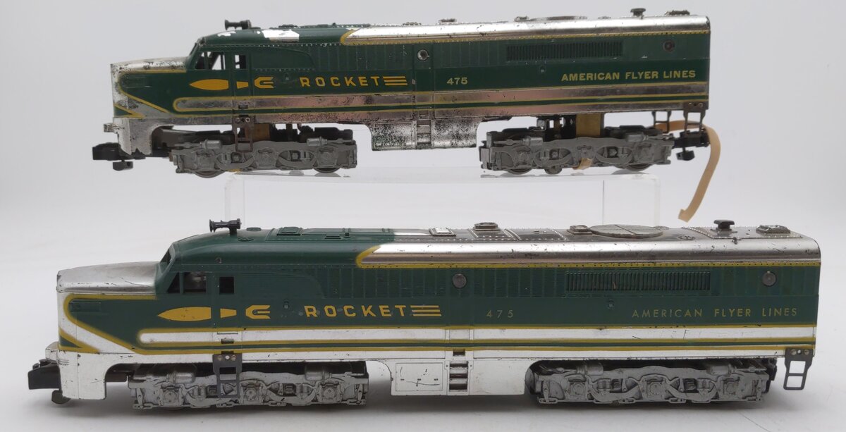 American Flyer 475 Vintage S Rocket PA-1 AA Diesel Locomotive Set