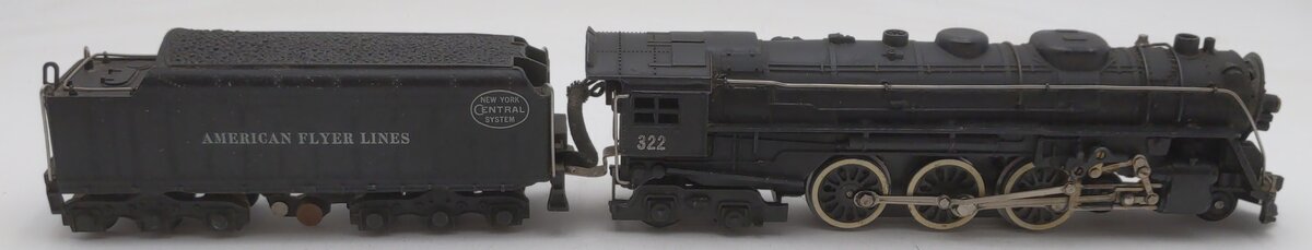 American Flyer 322 Vintage S NYC 4-6-4 Hudson Steam Locomotive & Tender VG