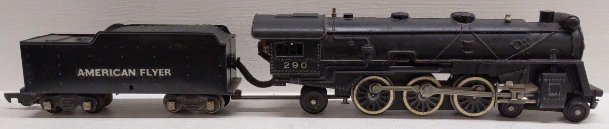 American Flyer 290 Vintage S 4-6-2 Die-Cast Steam Locomotive & Tender VG