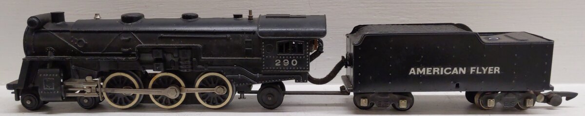 American Flyer 290 Vintage S 4-6-2 Die-Cast Steam Locomotive & Tender VG