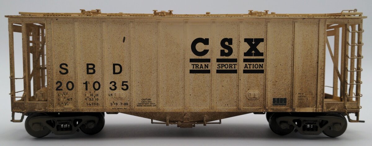 Atlas 7357-2 O CSX Airslide Covered Hopper #201035 (2 Rail) - Custom Weathered/Box
