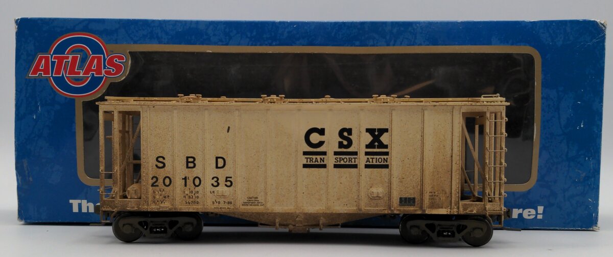 Atlas 7357-2 O CSX Airslide Covered Hopper #201035 (2 Rail) - Custom Weathered/Box