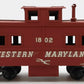 Sunset Models O Gauge Brass Western Maryland Steel Side Caboose- Painted/Box