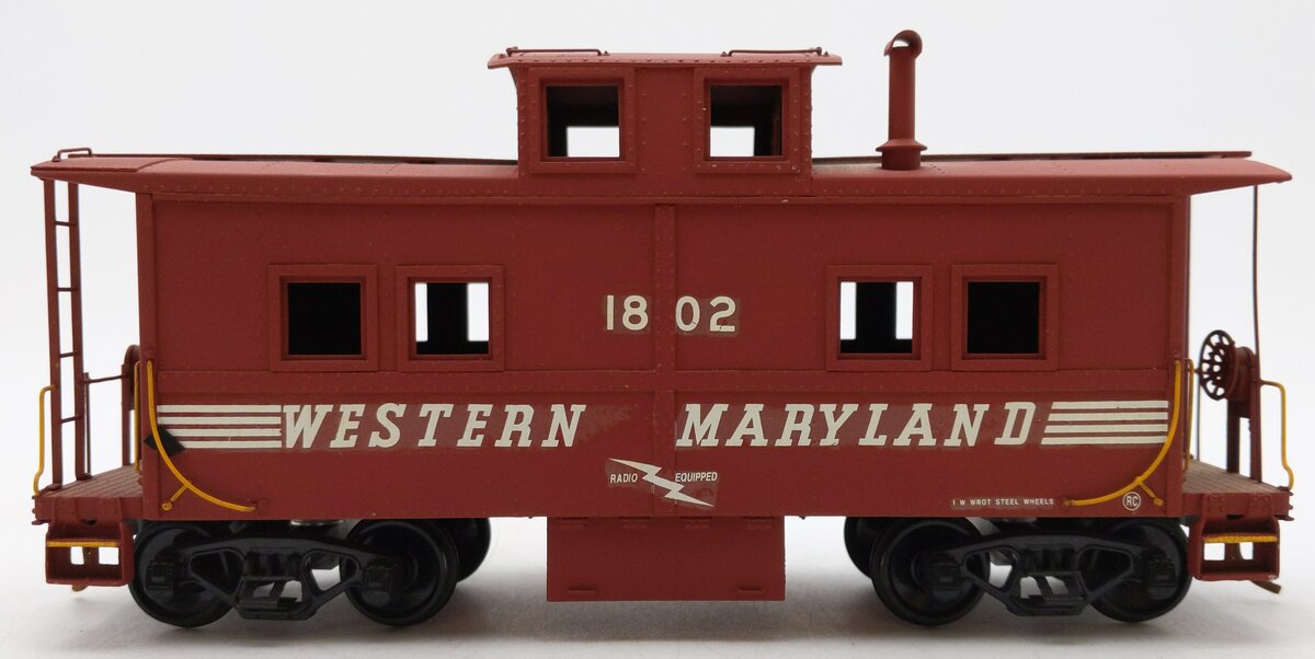 Sunset Models O Gauge Brass Western Maryland Steel Side Caboose- Painted/Box