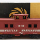 Sunset Models O Gauge Brass Western Maryland Steel Side Caboose- Painted/Box
