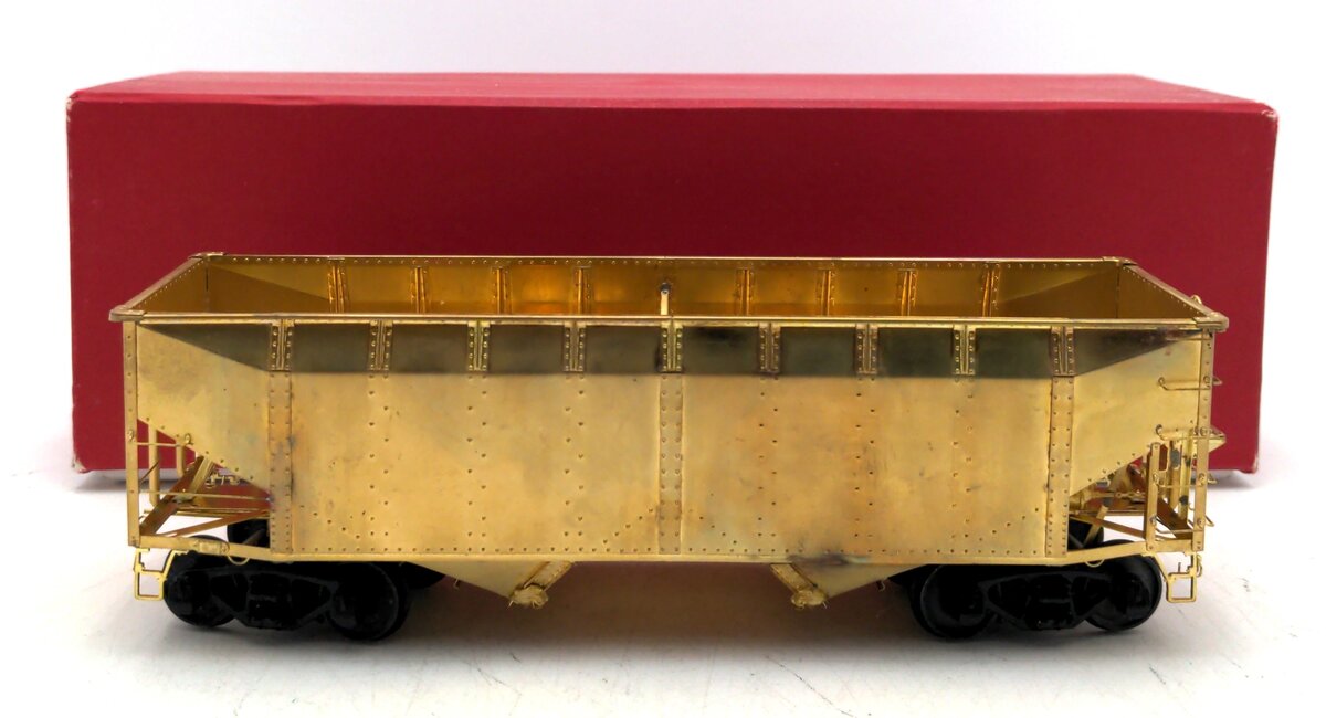 Rich Yoder Models 2190061 O BRASS 60 Ton Highside Twin Hopper -Unpainted EX/Box
