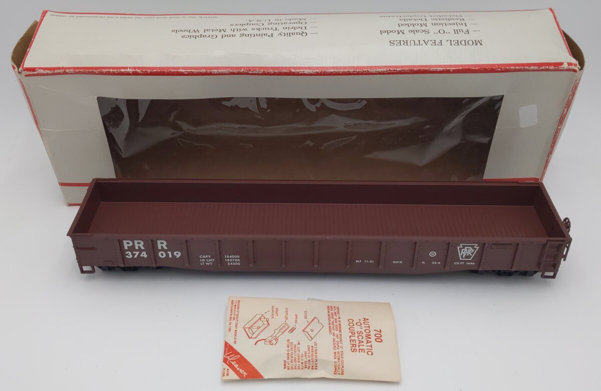 Petersen OG-103 O Gauge Pensylvania Railroad Gondola #374019 [2-Rail] EX/Box