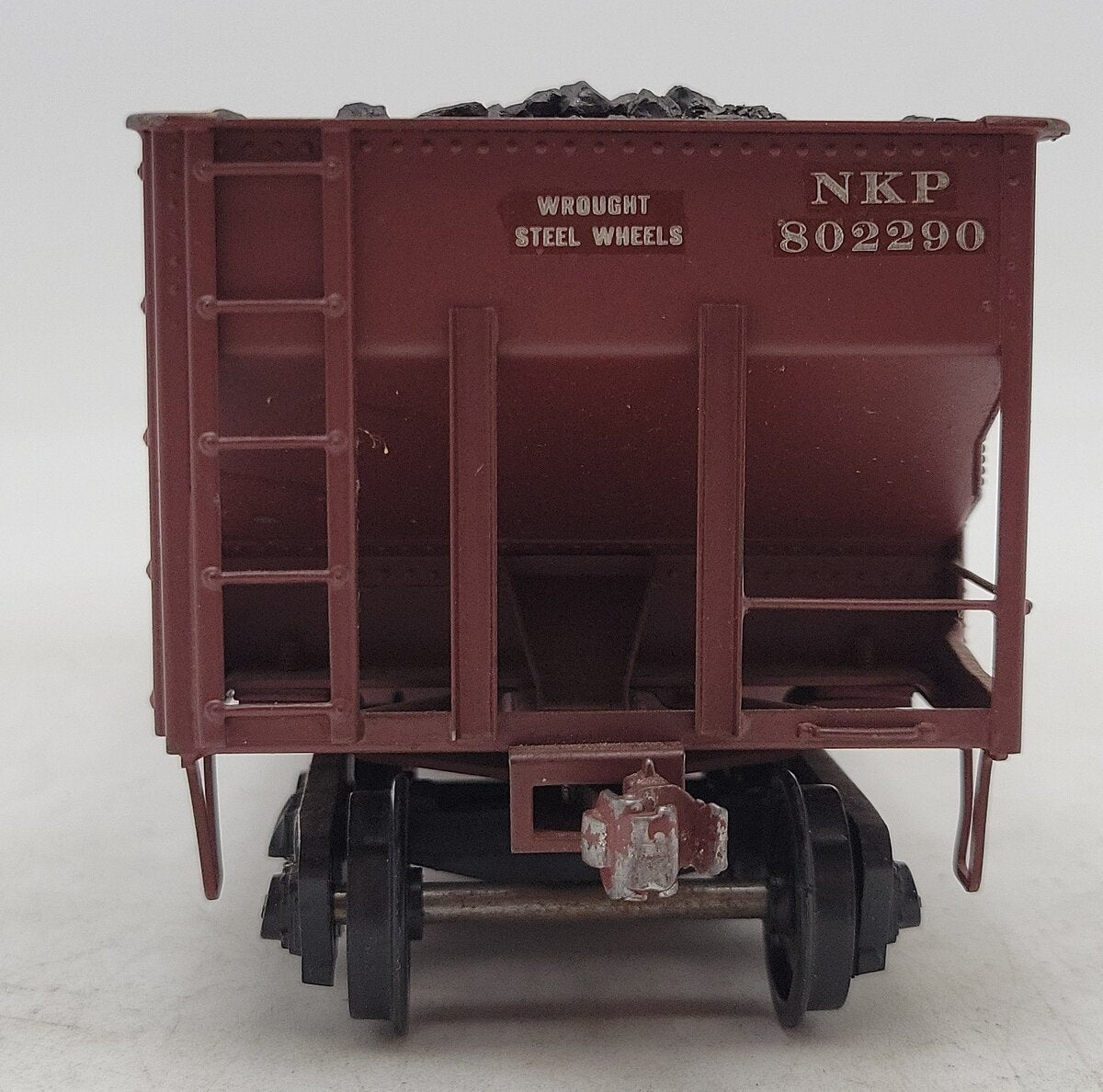 Max Gray 802 BRASS O Scale 2-Rail Custom Nickel Plate Road 4-Bay Hopper #802290 EX