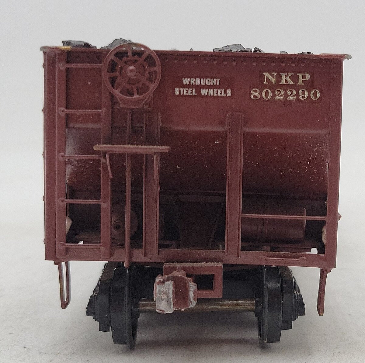 Max Gray 802 BRASS O Scale 2-Rail Custom Nickel Plate Road 4-Bay Hopper #802290 EX