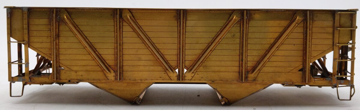 US Hobbies 505 O Scale 2 Rail BRASS Twin Hopper Car (2-Rail) (Unpainted) VG/Box