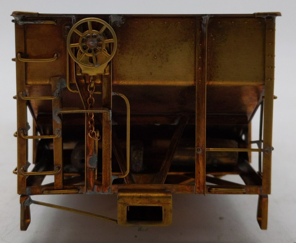US Hobbies 505 O Scale 2 Rail BRASS Twin Hopper Car (2-Rail) (Unpainted) VG/Box