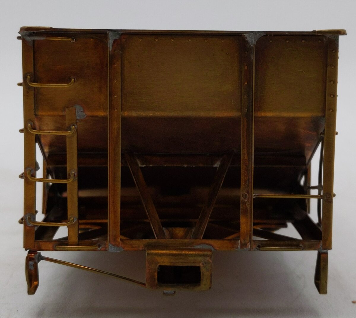 US Hobbies 505 O Scale 2 Rail BRASS Twin Hopper Car (2-Rail) (Unpainted) VG/Box