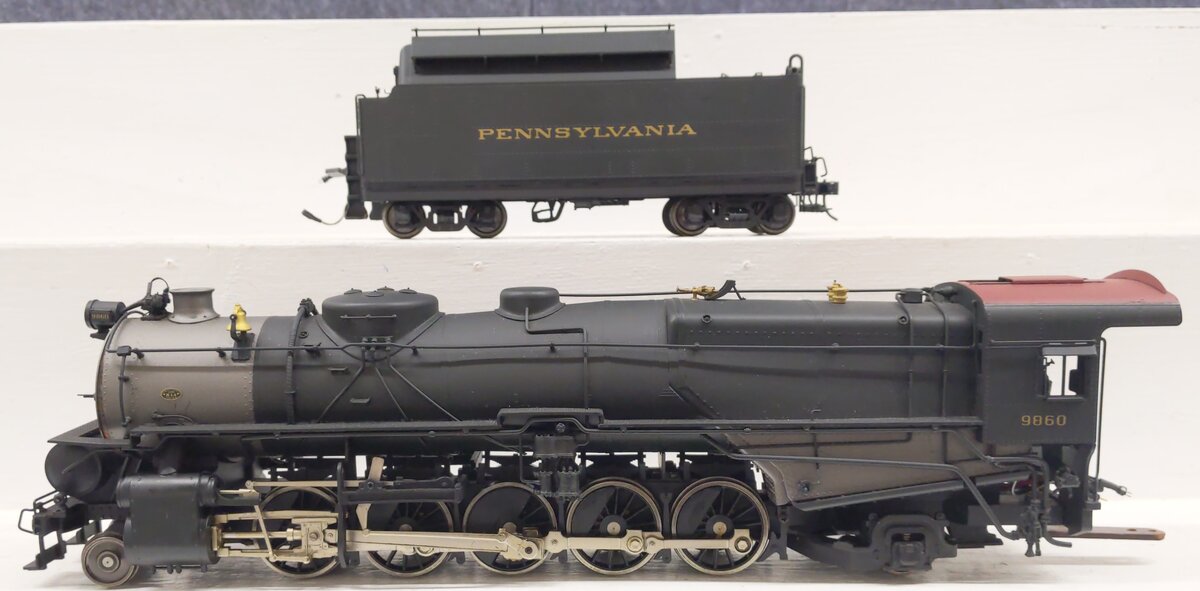 Sunshine Models 9860 O BRASS Pennsylvania N-1 2-10-2 Steam Loco & Tender- 2 Rail EX
