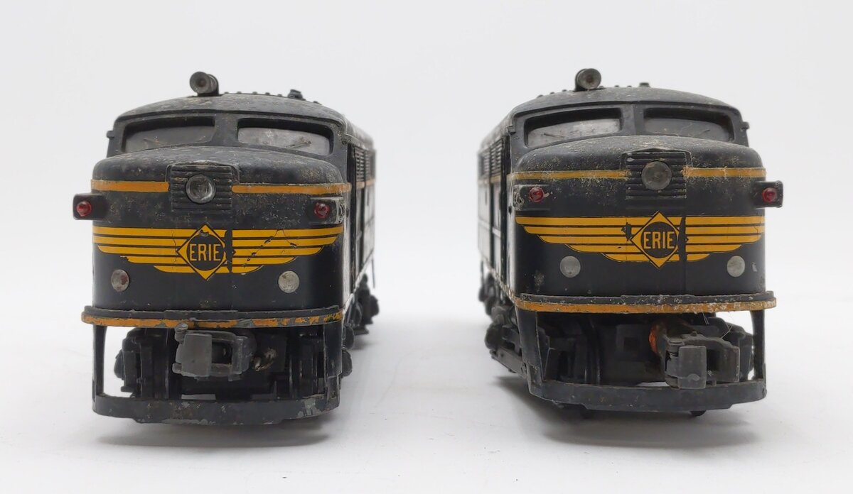 Lionel 2032 Vintage O Erie Alco AA Diesel Locomotive Set VG