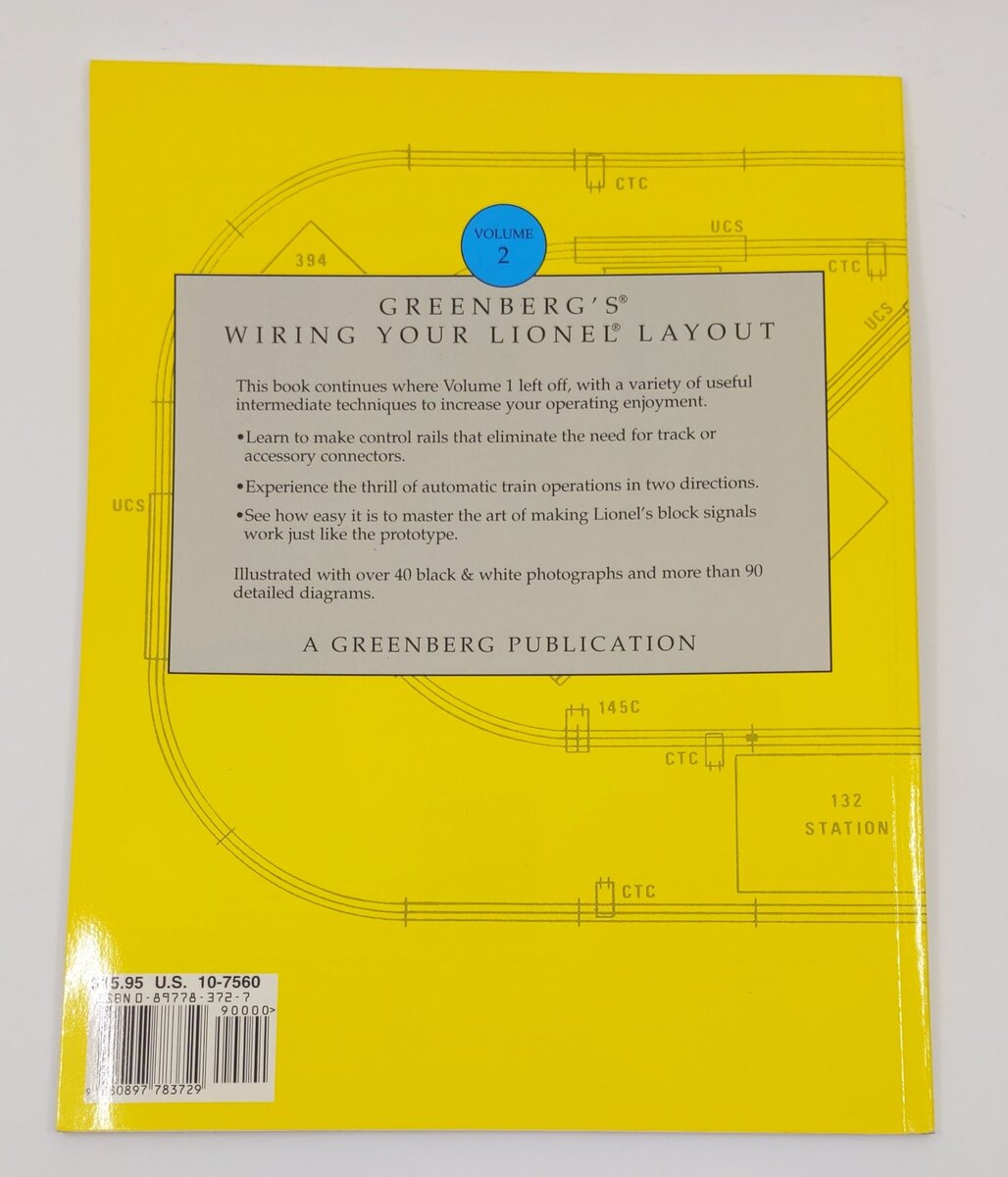 Greenberg's Wiring Your Lionel Layout, Vol. 2 Paperback Book Peter H. Riddle VG