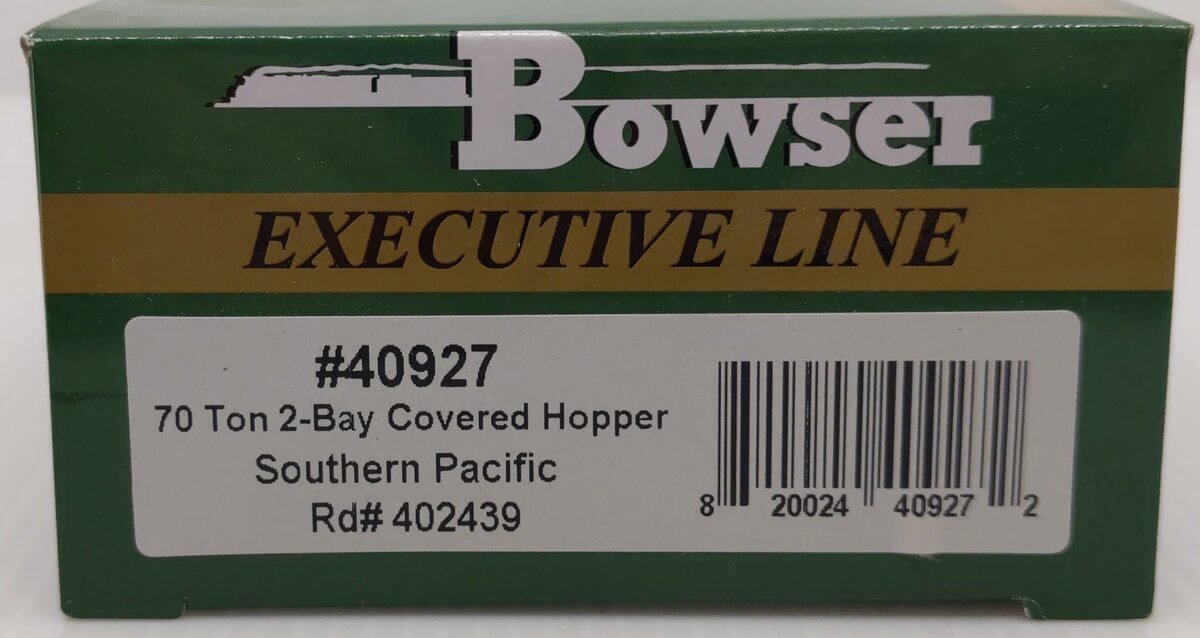 Bowser 40927 HO Scale Southern Pacific 70 Ton 2-Bay Covered Hopper #402439