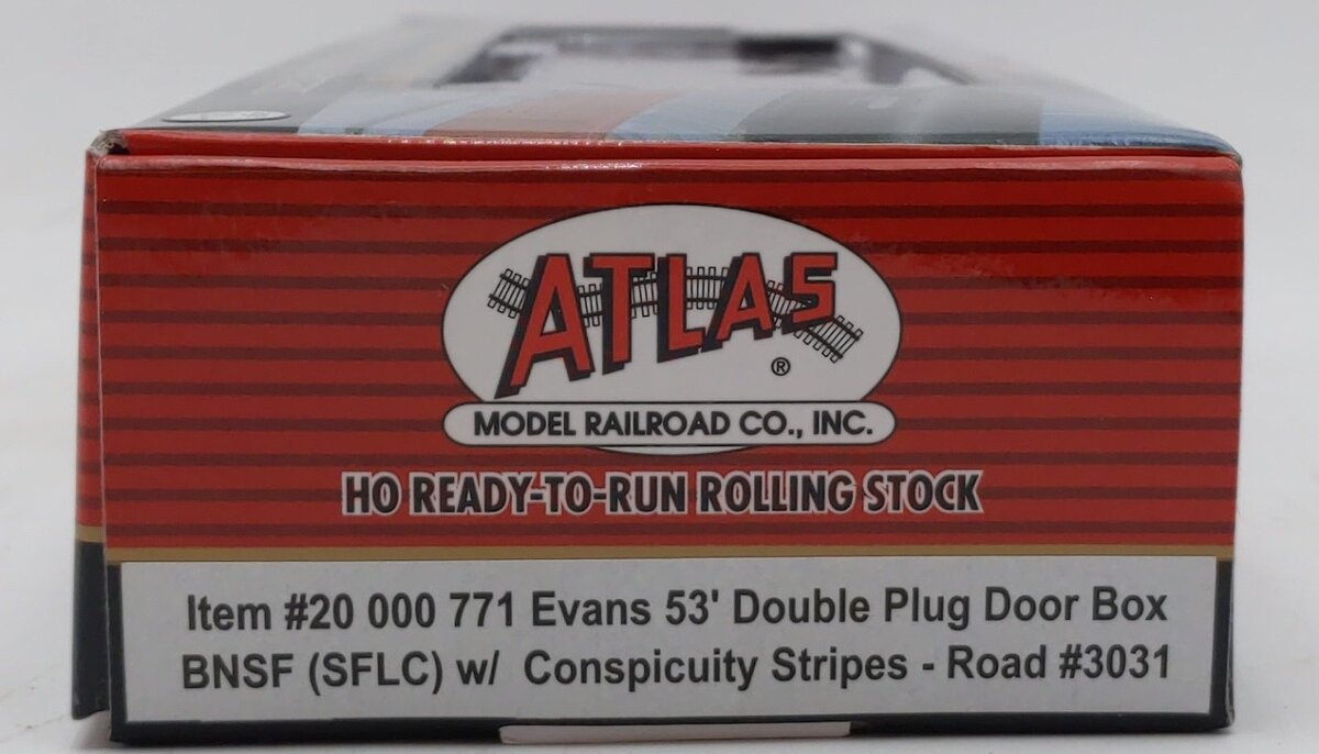 Atlas 20000771 HO BNSF (SFLC) 53' Boxcar w/ Conspicuity Stripes #3031