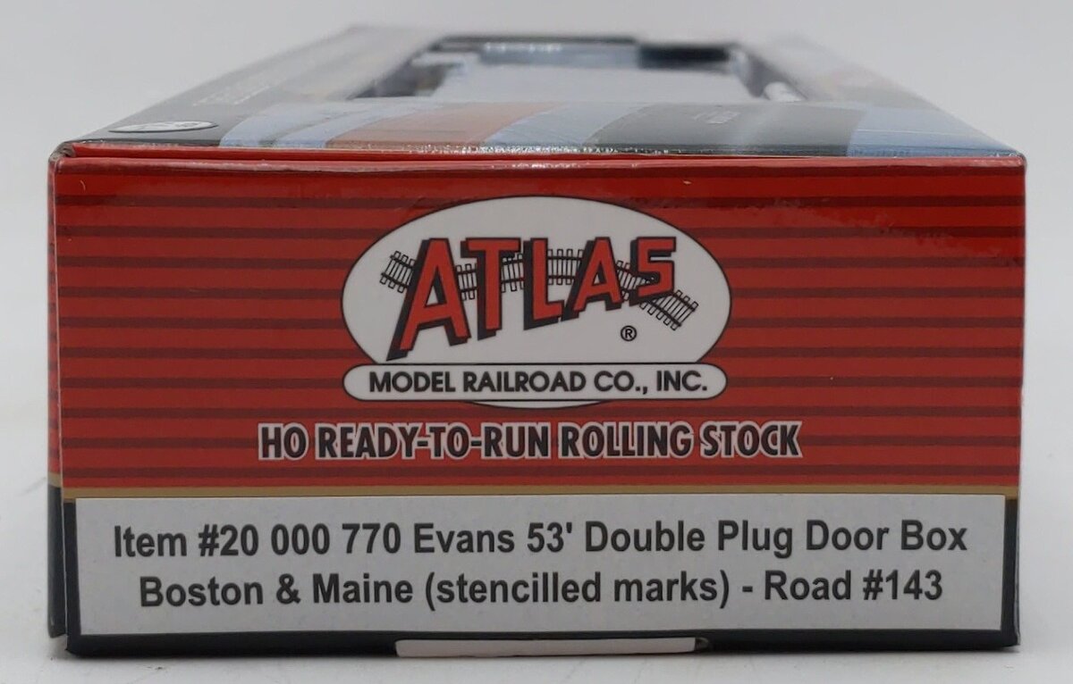 Atlas 20000770 HO B&M 53' Evans Plug Door Boxcar #143