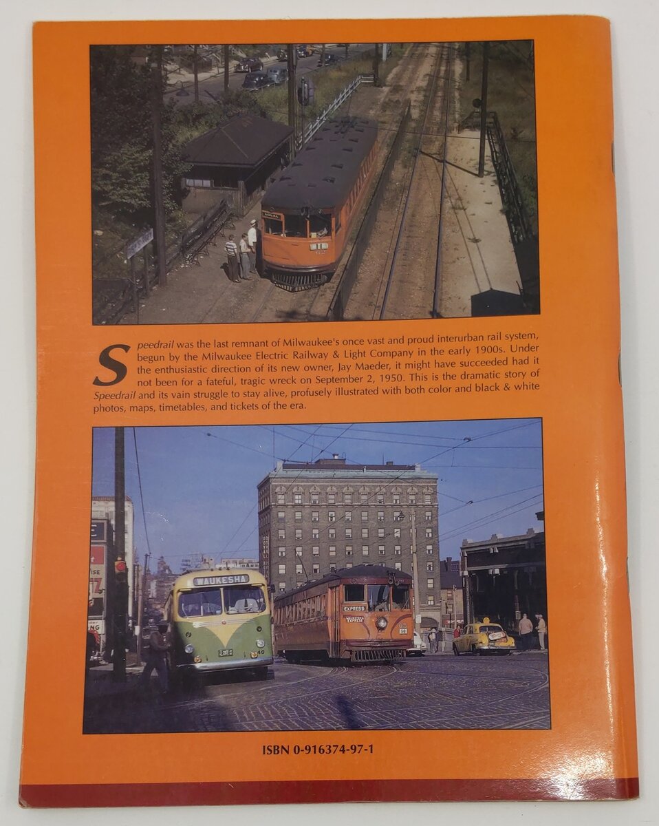 Speedrail: Milwaukee's Last Rapid Transit? Paperback Book By Larry A. Sakar VG