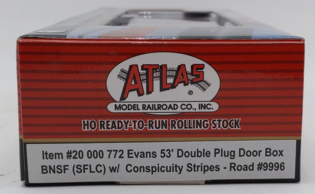 Atlas 20000772 HO BNSF 53' Boxcar w/ Conspicuity Stripes #9996