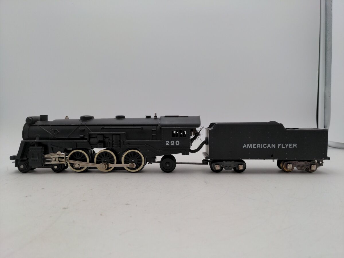 American Flyer 290 Vintage S 4-6-2 Die-Cast Steam Locomotive & Tender VG