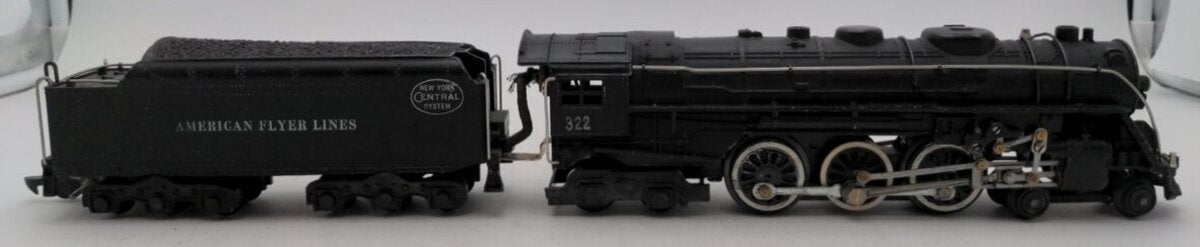 American Flyer 322 Vintage S NYC 4-6-4 Hudson Steam Locomotive & Tender VG