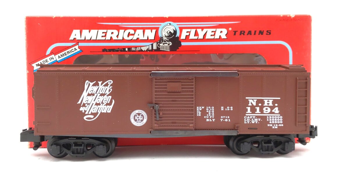 American Flyer 6-48486 S Scale New York New Haven & Hatford NASG Boxcar NIB