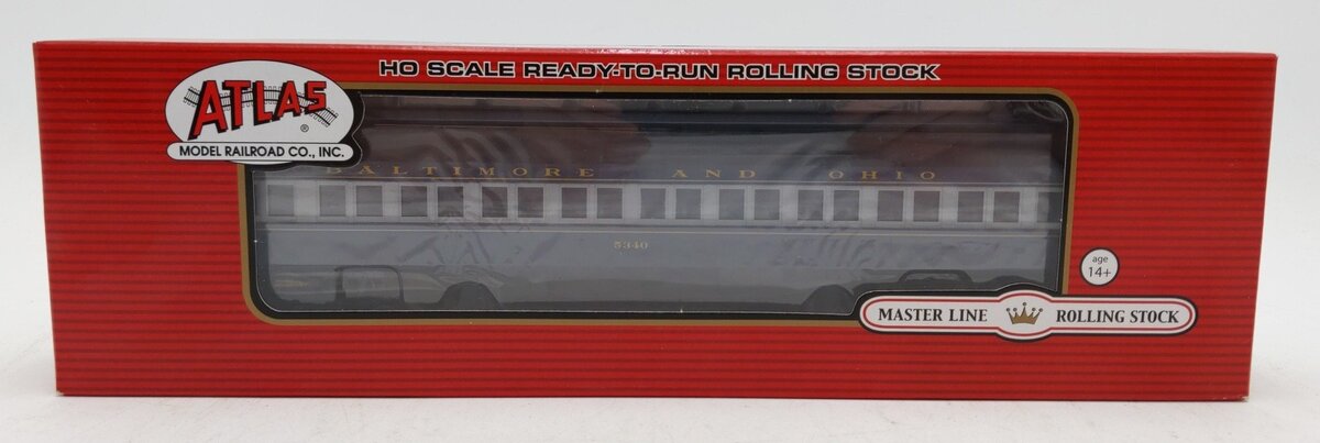 Atlas 20003058 HO Scale Baltimore & Ohio Paired Window Coach Car #5340